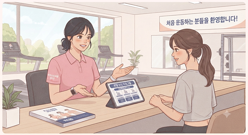 1 신림역 헬스장 휘트니스피플 우먼 신림점의 상담 모습